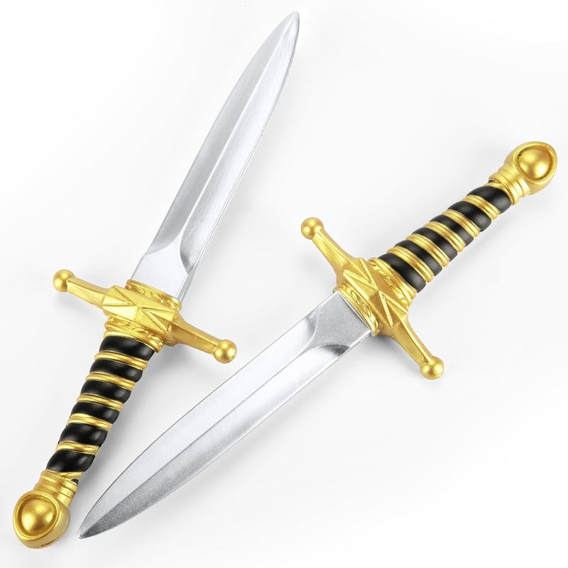 Hapdream 15" Fake Foam Swords Martial Arts Weapons, Realistic Dagger Knife Toy, Foam Short Sword Prop for Play Fighting and Assassins Costume Accessory - Image 1